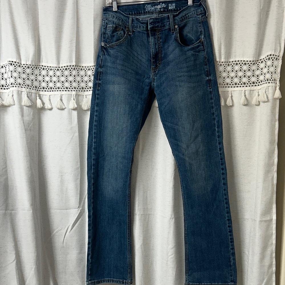 Wrangler Men’s Straight Jeans - Dark Blue Wash